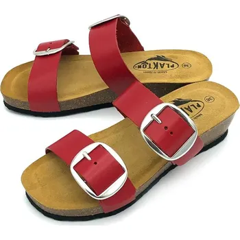 Dámské pantofle Dámské kožené pantofle 826038 Plakton červené Barva: rojo, Velikost: 42