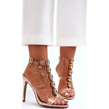 Dámské sandále Vysoké Sandály Špice D&A MR-16 Barva: Zlatá, Velikost: 38