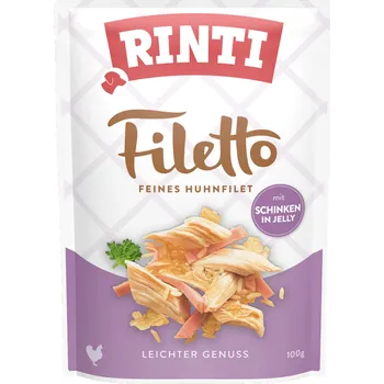 Krmivo pro psa Rinti Dog Filetto kapsa kuře+šunka v želé 100g (min. odběr 24 ks)