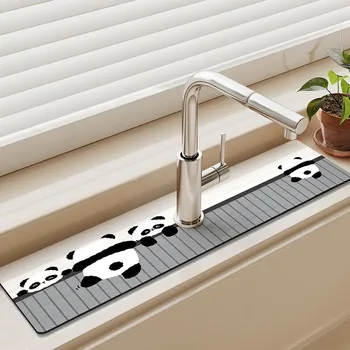 Protiskluzová podložka Kuchyňská savá podložka pod baterii | Odkapávací podložka, Protiskluzová podložka - 25 , 10x40 cm