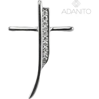 Přívěsek Stříbrný přívěsek křížek se zirkony