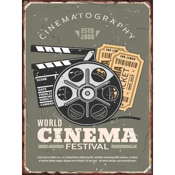 Plechová cedule Vintage plechová cedule retro hudba | nástěnná dekorace, kovová cedule - 5 , 2PC-20x30cm