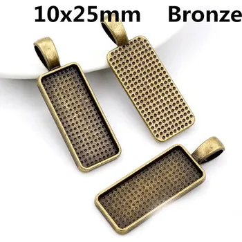 Přívěsek PourArt Lůžko na pryskyřici OBD1025 Přívěšek Bronz 5ks 10x25mm