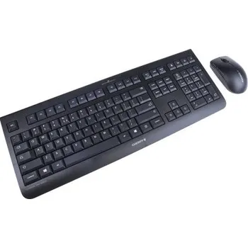 Klávesnice Sada klávesnice a myši, Černá Bezdrátová QWERTY (USA) Standardní, USB Cherry