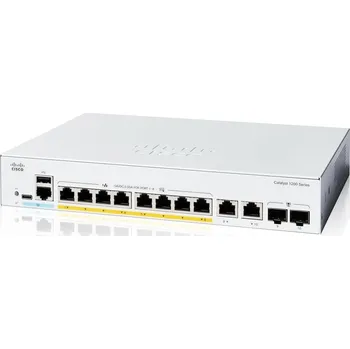 Síťový prvek Cisco Catalyst switch C1200-8P-E-2G (8xGbE,2xGbE/SFP combo,8xPoE+,67W,fanless) - REFRESH
