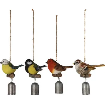 Zahrada Zvonkohra s ptáčkem, 13x6x15cm, (balení obsahuje 4 kusy!)|Esschert Design