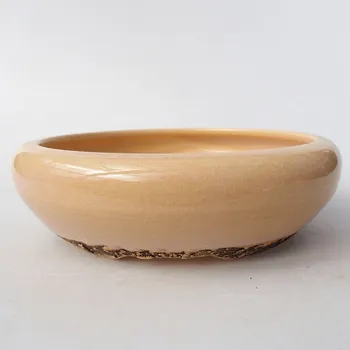 Květináč Keramická bonsai miska 19 x 19 x 7 cm béžová