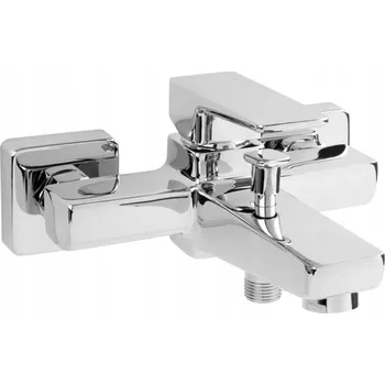 Vodovodní baterie Dvoukohoutková vanová baterie na okraj vany Omnires SAXON, stříbrná