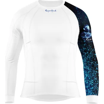 Pánské funkční triko dlouhý rukáv ARCHITECT bílá Bamboo Thermo - Modrá / XXL