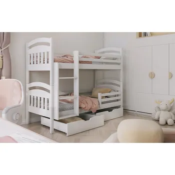 Postel Slevadoma Patrová postel KOUTEK + ROŠTY a ZÁSUVKY v ceně Rozměr: 80 x 180 cm, Barva: oranžová,