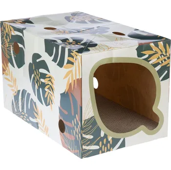 Hračka pro kočku TIAKI Nature tunel pro kočky listy 30x30x40cm