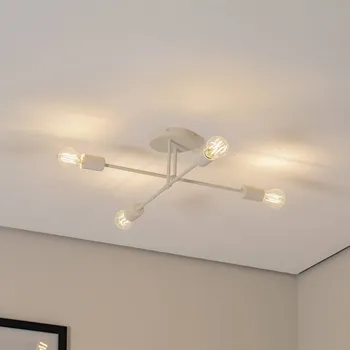 Osvětlení HELam Stropní svítidlo Cambridge, 4 světla, písková barva, kov písek 4 x 15 W LED - Doprava zdarma