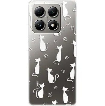 Pouzdro na mobilní telefon Odolné silikonové pouzdro iSaprio - Cat pattern 05 - white - Xiaomi 14T Pro