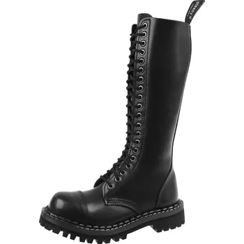 Pánská zimní obuv boty kožené unisex - 20 dírkové - STEADY´S - STE/20_black - 45