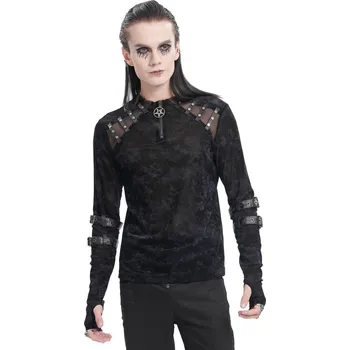 Pánské tričko tričko gothic and punk pánské - Black Gothic Punk - DEVIL FASHION - TT282 - L