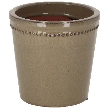 Květináč Květináč glazovaný, šedá, pr.15cm (PP025)|Esschert Design