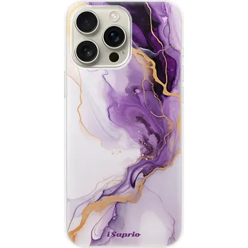 Pouzdro na mobilní telefon Odolné silikonové pouzdro iSaprio - Purple Gold Marble - iPhone 16 Pro Max