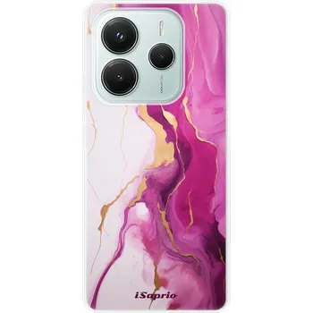 Odolné silikonové pouzdro iSaprio - Pink Gold Marble - Xiaomi Redmi Note 14 5G