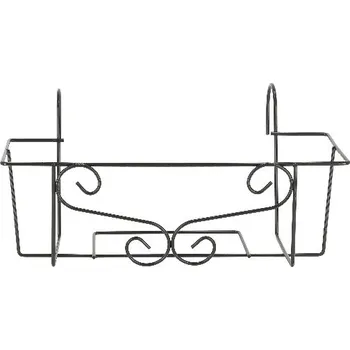 Truhlík Závěs balkónový na truhlík - ornament, šedá, š. 41,8cm|Esschert Design