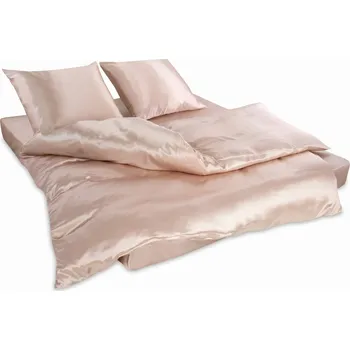 Povlečení KLARA Povlečení Hedvábné 200x220 Béžové 100% Hedvábí