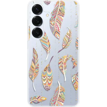 Pouzdro na mobilní telefon Odolné silikonové pouzdro iSaprio - Feather pattern 02 - Samsung Galaxy S25