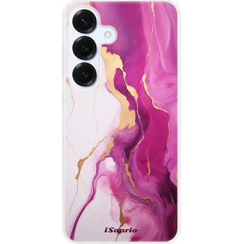 Pouzdro na mobilní telefon Odolné silikonové pouzdro iSaprio - Pink Gold Marble - Samsung Galaxy S25