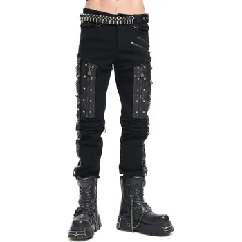 Pánské kalhoty kalhoty pánské DEVIL FASHION - Black Gothic Punk - PT261 - XXL