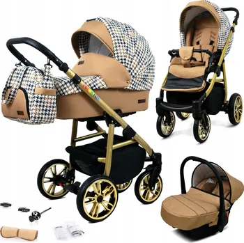 Kočárek Dětský kočárek 3v1 BabyLux Colorlux sporťák korbička autosedačka pepito béžový