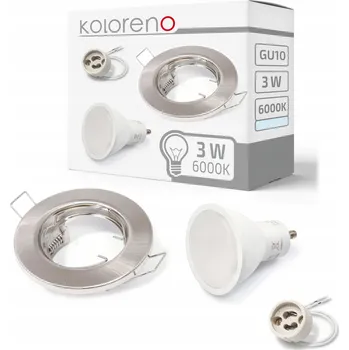 Bodové svítidlo Stropní zapuštěné svítidlo Koloreno 3 W GU10 stříbrné