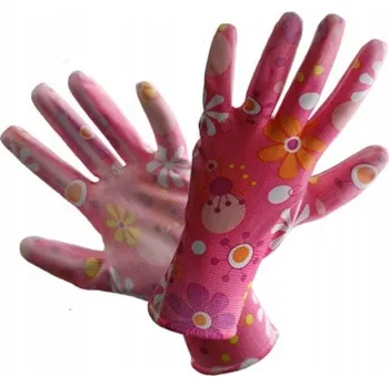 Pracovní rukavice Rukavice DK Professional 472OG 6 růžové s květinami velikost 9 - L 1 pár