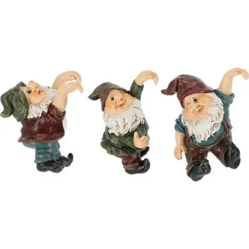 Zahrada Zvířátka a postavy OUTDOOR Trpaslík na květináč, v. 8cm, (balení obsahuje 3 kusy!)|Esschert Design
