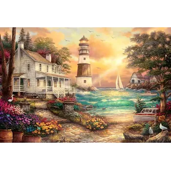 Diamantové malování NORIMPEX Diamantové malování Maják u moře 30x40cm