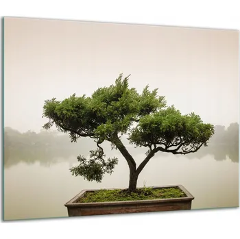 Obraz SKLENĚNÁ OCHRANNÁ DESKA NA SPORÁK 60x52 MOTIV DŘEVA