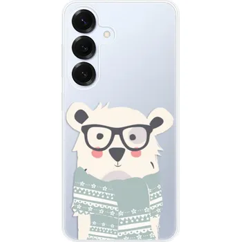Odolné silikonové pouzdro iSaprio - Bear with Scarf - Samsung Galaxy S25