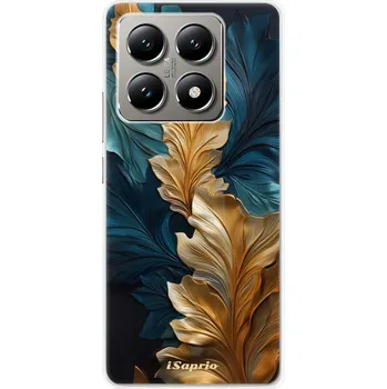 Pouzdro na mobilní telefon Odolné silikonové pouzdro iSaprio - GoldBlue Leaves 02 - Xiaomi 14T Pro