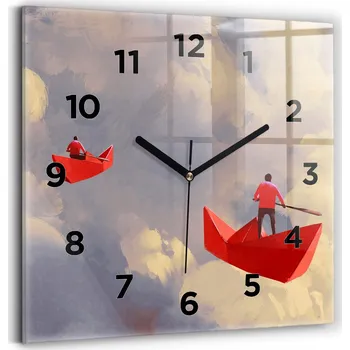 Hodiny Nástěnné hodiny Wallfluent bílé 30 cm