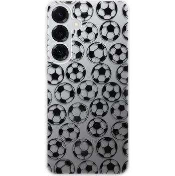 Pouzdro na mobilní telefon Odolné silikonové pouzdro iSaprio - Football pattern - black - Samsung Galaxy S25+