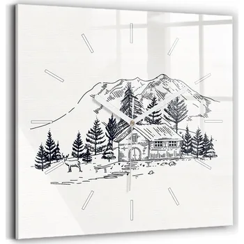 Hodiny Nástěnné hodiny Wallfluent bílé 30 cm