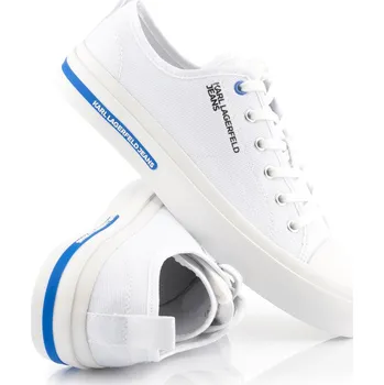 Dámské tenisky TENISKY KARL LAGERFELD JEANS KLJ VULC LO LACE WHITE CANVAS