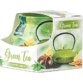 Svíčka Sklo Dekor 80 x 72 mm Green tea vonná svíčka - Z-Trade