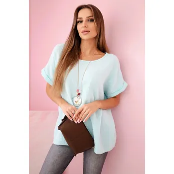 Dámská košile Mušelínová halenka s náhrdelníkem mincovna UNI