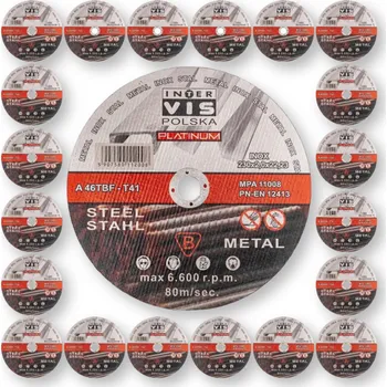 Příslušenství k brusce KOTOUČE NA ŘEZÁNÍ KOVŮ 230MM 2MM INOX ODOLNÉ 20 KS