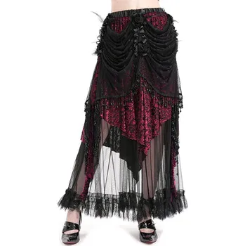 Dámská sukně sukně dámská DEVIL FASHION - Black and Red Gorgeous Gothic - M-L