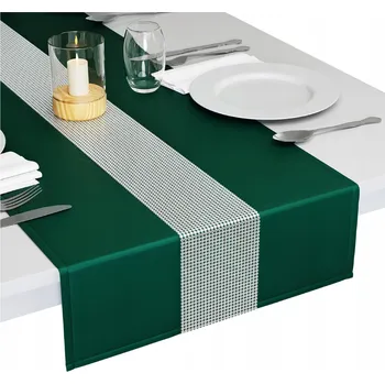 ubrus Hotový hladký běhoun se zirkony 40x140 cm - běhouny na stůl, ubrusy zirkony