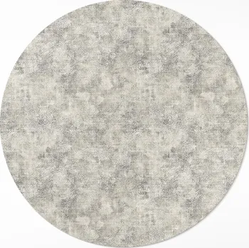 Koberec Kulatý Koberec z PVC do kanceláře Rozměr ⌀ 80 cm Imitace tkaniny potřísněné pozadí