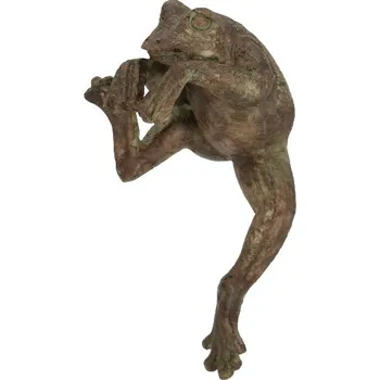 Dekorace na květináč FROG, žába závěsná, přírodní, 7x7x14cm|Esschert Design