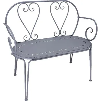 Zahradní lavice Lavice CLASSICAL, zahradní, kovová, šedá, 100x89x52cm|Esschert Design