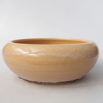 Květináč Keramická bonsai miska 18 x 18 x 6 cm béžová