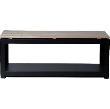 Zahradní lavice Lavice se zásobníkem na dřevo RECTANGULAR, dřevo+kov, 118x30x48cm|Esschert Design