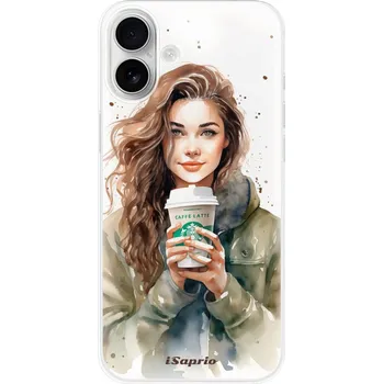 Pouzdro na mobilní telefon Odolné silikonové pouzdro iSaprio - Girl with latte - iPhone 16 Plus